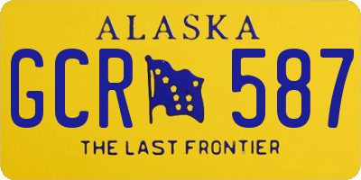 AK license plate GCR587