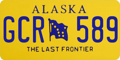 AK license plate GCR589