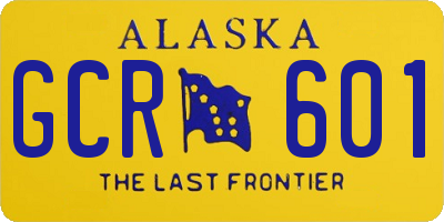 AK license plate GCR601
