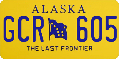 AK license plate GCR605