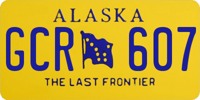 AK license plate GCR607