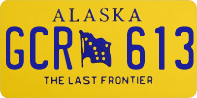AK license plate GCR613