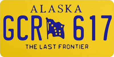 AK license plate GCR617