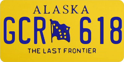 AK license plate GCR618