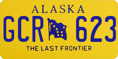 AK license plate GCR623