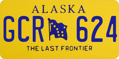 AK license plate GCR624