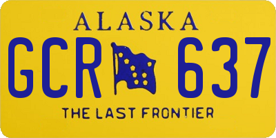 AK license plate GCR637