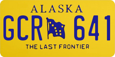 AK license plate GCR641