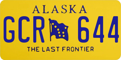 AK license plate GCR644