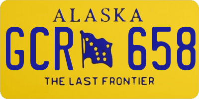 AK license plate GCR658