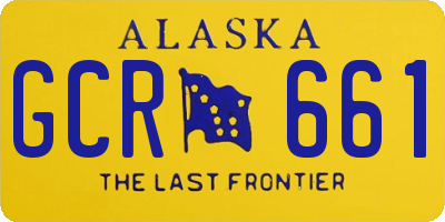 AK license plate GCR661
