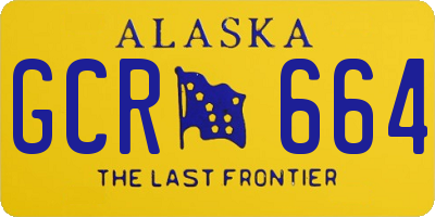 AK license plate GCR664