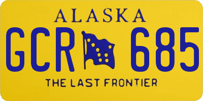 AK license plate GCR685
