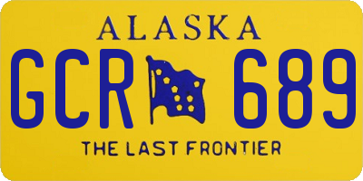 AK license plate GCR689