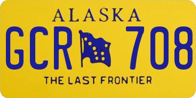 AK license plate GCR708