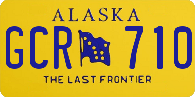 AK license plate GCR710