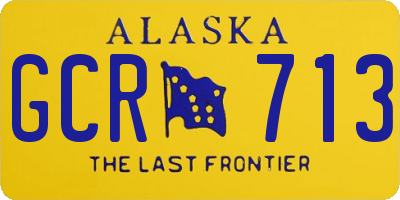 AK license plate GCR713