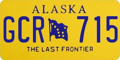 AK license plate GCR715