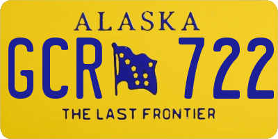 AK license plate GCR722