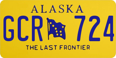 AK license plate GCR724