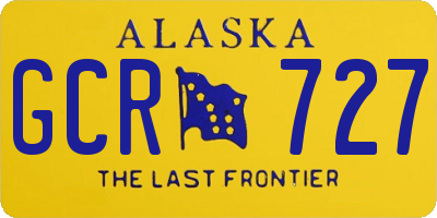 AK license plate GCR727