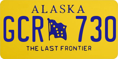 AK license plate GCR730