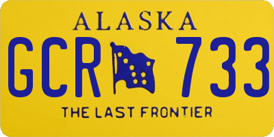 AK license plate GCR733