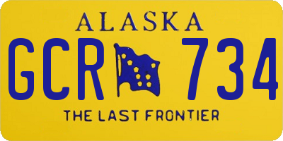 AK license plate GCR734