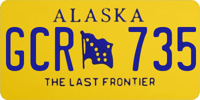 AK license plate GCR735
