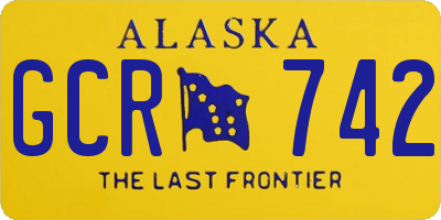 AK license plate GCR742