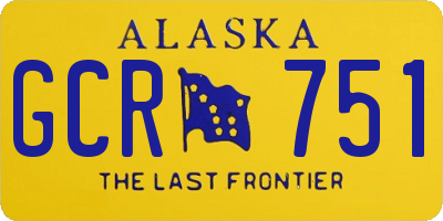AK license plate GCR751