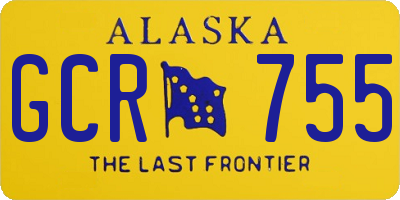 AK license plate GCR755