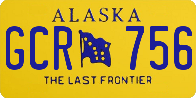 AK license plate GCR756