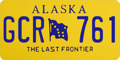 AK license plate GCR761