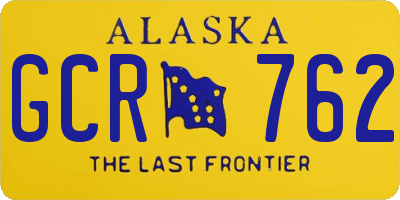 AK license plate GCR762