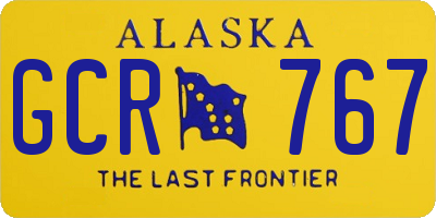 AK license plate GCR767