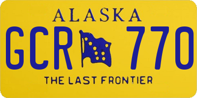 AK license plate GCR770