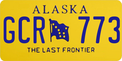 AK license plate GCR773