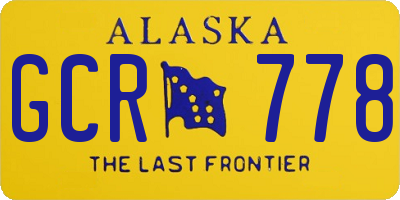 AK license plate GCR778