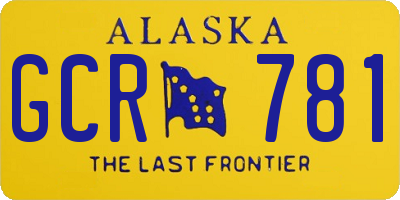 AK license plate GCR781