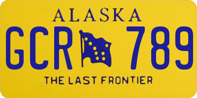 AK license plate GCR789
