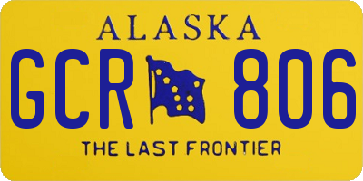 AK license plate GCR806