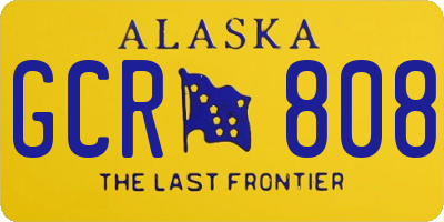 AK license plate GCR808