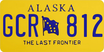 AK license plate GCR812