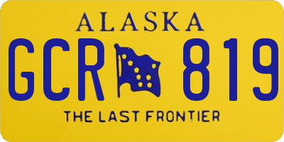 AK license plate GCR819