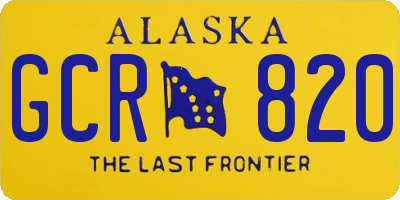 AK license plate GCR820