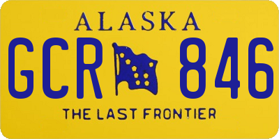 AK license plate GCR846
