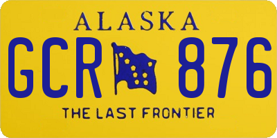 AK license plate GCR876