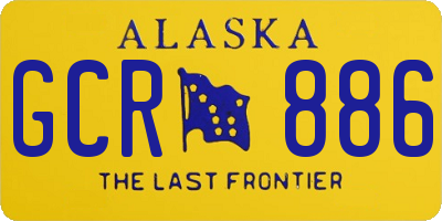 AK license plate GCR886