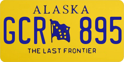 AK license plate GCR895